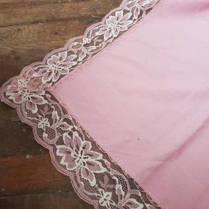 Pink oblong tablecloth
